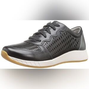 Women’s DANSKO Charlie black leather fashion sneakers- Size 40